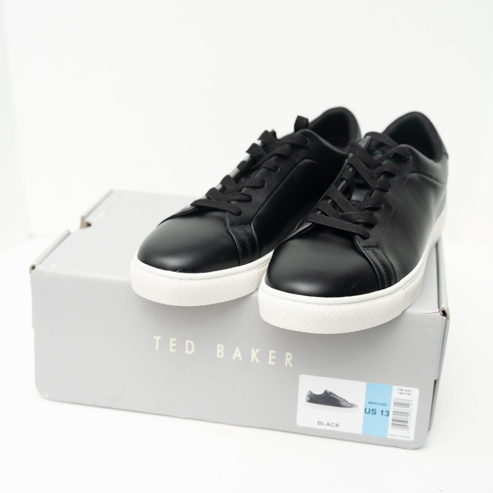 Ted Baker -  Black‎ Leather Low-Top Sneakers